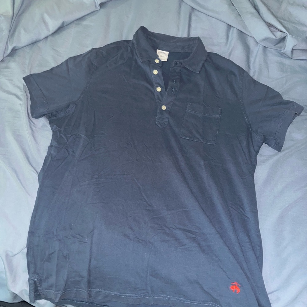 Brooks Brothers Blue Polo Shirt Classic Cotton Style